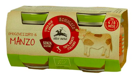 Jautienos tyrelė kūdikiams nuo 4 mėn., ekologiška, Alce Nero, 2 X 80g
