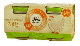 Vištienos tyrelė kūdikiams nuo 4 mėn., ekologiška, Alce Nero, 2 X 80g