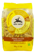 Pilno grūdo kviečių makaronai PENNE RIGATE, ekologiški, Alce Nero, 500 g