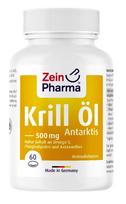 Krilių aliejus 500 mg. Maisto papildas, Zein Pharma 60kaps.
