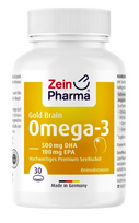 Omega-3 Gold smegenims. Maisto papildas, Zein Pharma 30kaps.