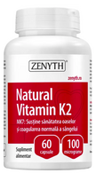 Vitaminas K2. Maisto papildas 60kaps. Zenyth