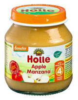 Obuolių tyrelė kūdikiams nuo 4 mėn., biodinaminė, Holle, 125 g