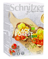 Schnitzer Kukurūzų duona BLACK FOREST su abisininių posmilgių (teff) miltais ir moliūgų sėklomis, be glitimo, ekologiška, 500g