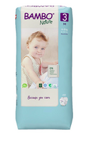 BAMBO ekologiškos sauskelnės NATURE 3, 4-8 kg, Tall 52 vnt.