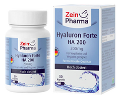 Hialurono rūgštis HYALURON FORTE HA 200. Maisto papildas, Zein Pharma 30 kaps.