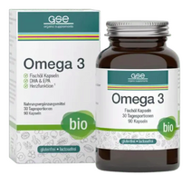 GSE Žuvų taukai OMEGA-3. Maisto papildas, ekologiškas 90 kaps.