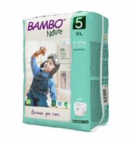 BAMBO ekologiškos sauskelnės-kelnaitės NATURE 5, 12–18 kg, 19 vnt.