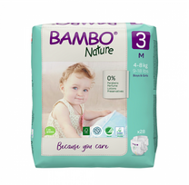 BAMBO ekologiškos sauskelnės NATURE 3, 4–8 kg, 28 vnt.