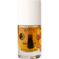 Nagų lako pagrindas ir apsauginis sluoksnis "2in1 Base & Top Coat", Sante, 10 ml