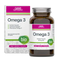 GSE Maisto papildas su perilių aliejumi OMEGA-3, ekologiškas, 90 kaps.