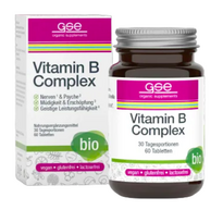 GSE Vitaminų B kompleksas. Maisto papildas, ekologiškas 60 tabl.