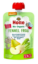 Kriaušių tyrelė su obuoliais ir pankoliais FENNEL FROG, kūdikiams nuo 6 mėn., biodinaminė, Holle, 100 g