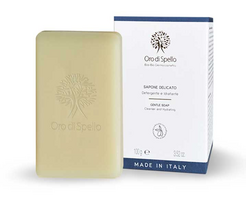 ORO DI SPELLO Natūralus muilas su ypač tyru alyvuogių aliejumi „Gentle soap“, 100g