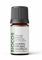 Apelsinų laukinių (saldžiųjų) eterinis aliejus (Dominikos respublika) (5 ml), BIOCOS