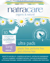 Ekologiški higieniniai įklotai su sparneliais Ultra Long NATRACARE, 10 vnt.
