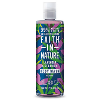Dušo gelis su levandomis ir pelargonijomis, Faith in Nature, 400 ml