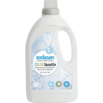 Skystas bekvapis skalbiklis spalvotiems audiniams jautriai odai, Sodasan, 1.5l