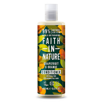 Kondicionierius su greipfrutais ir apelsinais normaliems ir riebiems plaukams, Faith in Nature, 400 ml