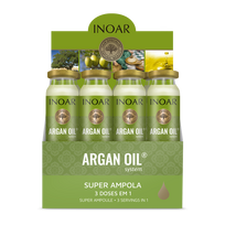 INOAR Argan Oil Ampola - plaukų ampulės su argano aliejumi, 12x45 ml