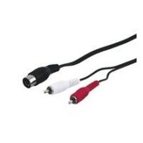 Wentronic AVK 114-150 1.5m - 5-pin DIN - 2 x RCA - Männlich/männlich - Schwarz (50014)