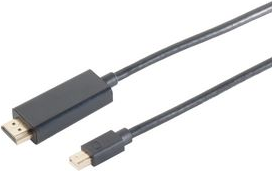shiverpeaks BASIC-S Mini DisplayPort - HDMI 1.4 Kabel, 1,0 m Mini DisplayPort Stecker - HDMI A Stecker (20P19C), bis zu - 1 Stück (BS10-72025)