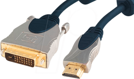 shiverpeaks SP77482 Videokabel-Adapter 2 m HDMI Typ A (Standard) DVI-D Blau - Chrom (SP77482)