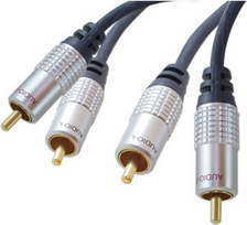 shiverpeaks sp-PROFESSIONAL Audio-Kabel 1,5 m 2 x RCA Chrom - Grau (SP40102)