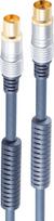 shiverpeaks ®-PROFESSIONAL Antennenanschlußkabel, verchromter Metall-Koaxstecker auf verchromte Metall-Koaxbuchse, Mantelstromfilter, verg. Kontakte RG59U, 20,0m (SP80208-20)