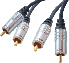 shiverpeaks sp-PROFESSIONAL Audio-Kabel 1 m 2 x RCA Blau - Chrom (SP40102-1)