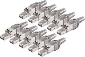 shiverpeaks 10x shiverpeaks®-BASIC-S--cat. 6A Tool-less RJ45 Stecker mit Knickschutz geschirmt (BS08-51001-10)