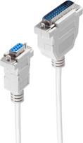 shiverpeaks ®-BASIC-S--Modem-Kabel, 9-pol. Sub D-Kupplung auf 25-pol. Sub D-Stecker, Modem diagram, 9-adrig, mit Schnapphauben, 3,0m (BS78065-3)