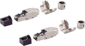 shiverpeaks BASIC-S Netzwerkstecker, cat. 6A Tool-less RJ45 Stecker, werkzeuglos, Winkel, STP - 2 Stück (BS08-51003-2)