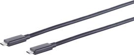 S/CONN maximum connectivity USB-C Verbindungskabel--USB Kabel Typ-C Stecker auf Typ C Stecker, 4.0 Gen 3x2, schwarz, 1,5m (13-65155)