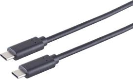 S/CONN maximum connectivity USB-C Verbindungskabel--USB Kabel 3.2 USB Typ C Stecker auf USB Typ C Stecker, Gen 2x2 schwarz, 2m (13-48035)