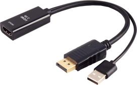 S/CONN maximum connectivity Adapter-HDMI-A Buchse auf DisplayPort Stecker, 4K60Hz, 20cm (10-01013)