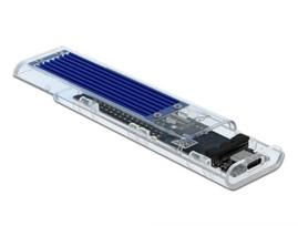 Delock External Enclosure for M.2 NVME PCIe SSD with USB Type-C female transparent