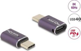 Delock - USB-Adapter - 24 pin USB-C (M) zu 24 pin USB-C (W) - Thunderbolt 4  5 A - Anthrazit (60286)