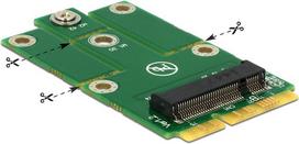 DeLOCK Adapter MiniPCIe > M.2 NGFF - Speicher-Controller - M.2 (M.2) - 1 Sender/Kanal - M.2 Card - PCIe (62654)