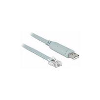 Delock 63308 Kabelschnittstellen-/adapter USB 2.0 Type-A RJ45 Grau