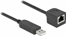 Delock - Serieller Adapter - USB (M) bis RJ-45 (W) - 25cm - USB / USB2.0 / EIA-232 - Schwarz (64162)