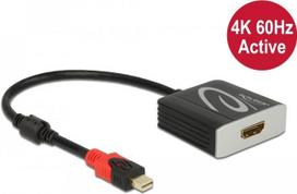 DeLOCK Aktiver mini DisplayPort 1.4 zu HDMI Adapter 4K 60 Hz (HDR) - 0,2 m - Mini DisplayPort - HDMI - Männlich - Weiblich - 3840 x 2160 Pixel (65302)
