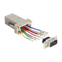 Adapter Sub-D 9 Pin male > RJ45 female assembly kit - Serieller Adapter - RJ-45 (W)