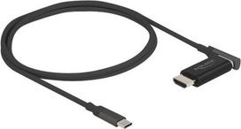 Delock - Adapterkabel - USB-C männlich bis HDMI männlich angled, detachable and magnetic - 1,2m - Schwarz - unterstützt 4K 60 Hz (3840 x 2160) (66685)