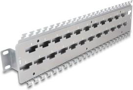 Delock 19 Kabelabfangschiene für Netzwerkkabelverbinder mit LSA Anschluss 24 Port (67070)