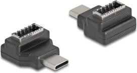 Delock Adapter USB 10Gbps Type-C Stecker zu Typ-E Key A Buchse schwarz (67235)