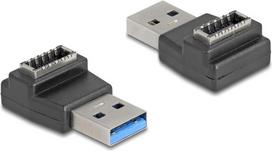 Delock Adapter USB 10Gbps Typ-A Stecker zu Typ-E Key A Buchse schwarz (67236)