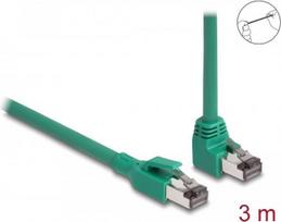 Delock PROFINET - Patch-Kabel - RJ-45 (M) zu RJ-45 (M) gewinkelt - 3 m - 7 mm - SF/UTP - CAT 6 - grün