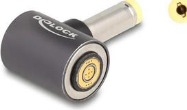 Delock - Adapter für Power Connector - Gleichstromstecker 4,8 x 1,7 mm (M) zu 8-poliger Steckverbinder magnetisch  3 A - Anthrazit (80786)