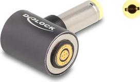 Delock - Adapter für Power Connector - Gleichstromstecker 5,5 x 2,5 mm (M) zu 8-poliger Steckverbinder magnetisch  3 A - Anthrazit (80791)